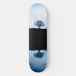 Blauwe spiegel skateboard