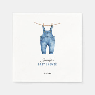 Blauwe Spijkerbabyfeest - Denimthema Servet