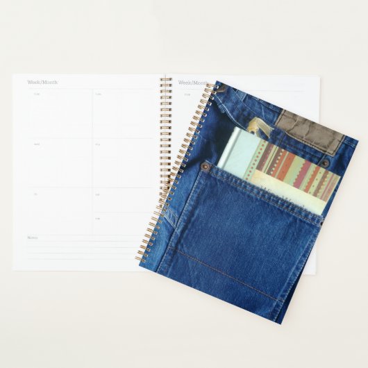 Blauwe spijkerbroek planner (Display)