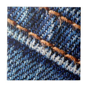 Blauwe spijkerbroeken maken textuur dicht. tegeltje