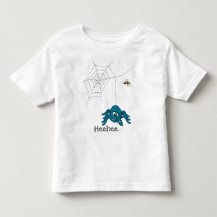 Blauwe spin en vlieg kinder t-shirt