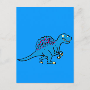 Blauwe Spinosaurus Briefkaart