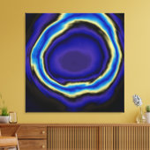 Blauwe spiraal abstract acryl schilderij 2 canvas afdruk (Insitu (Woonkamer))