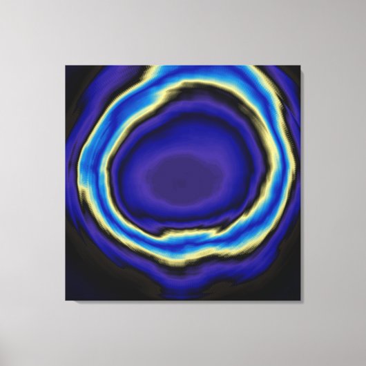 Blauwe spiraal abstract acryl schilderij 2 canvas afdruk (Voorkant)