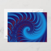 Blauwe spiraal briefkaart (Voorkant / Achterkant)