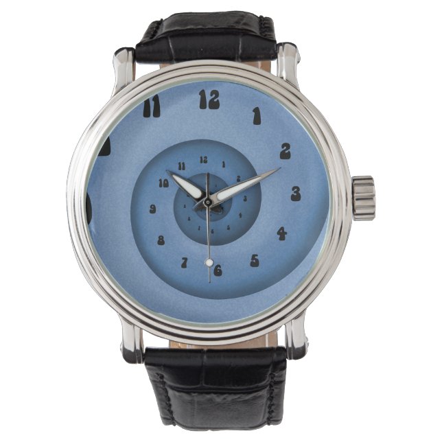 Blauwe spiraal horloge (Voorkant)