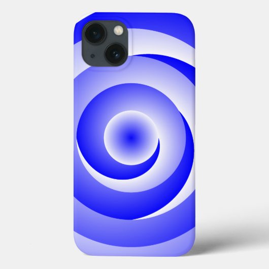 Blauwe spirale illusie door Kenneth Yoncich Case-Mate iPhone Case (Achterkant)