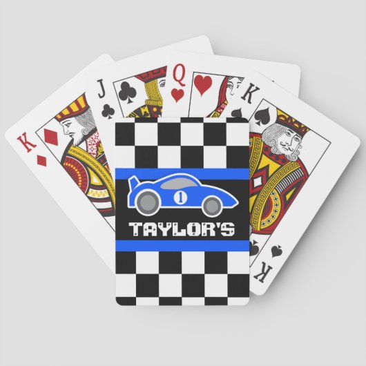 Blauwe sportkaart speelkaarten (Achterkant)