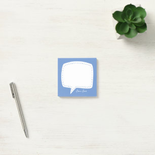 blauwe spraakballon gepersonaliseerde naam spraakw post-it® notes