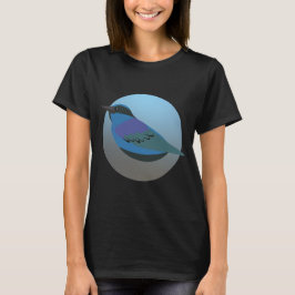 Blauwe spreeuw vogellab t-shirt