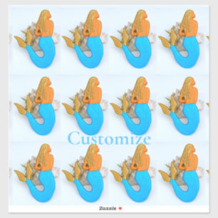 Blauwe staart Mermaids Thunder_Cove Sticker