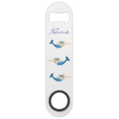 Blauwe staart Zeemeermin die Thunder_Cove zwemt Speed Flessenopener (Voorkant)