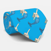 Blauwe staart Zeemeermin die Thunder_Cove zwemt Stropdas (Opgerold)