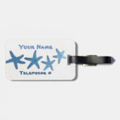 Blauwe staartvis  bagagelabel (Achterkant horizontaal)