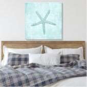 Blauwe staartvis canvas afdruk (Insitu (Slaapkamer))
