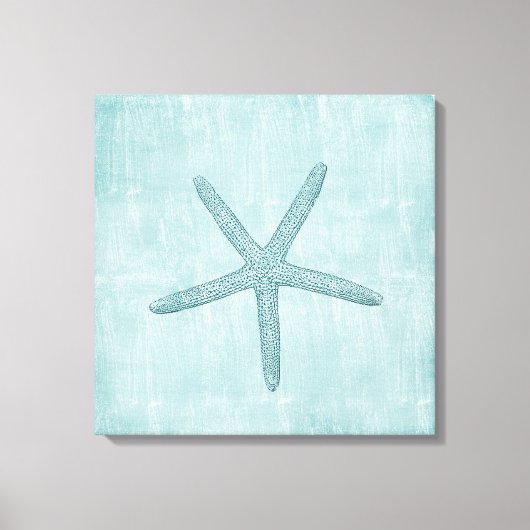 Blauwe staartvis canvas afdruk (Voorkant)