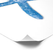 Blauwe staartvis foto afdruk (Hoek)