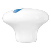 Blauwe staartvis keramische knop (Zijkant)