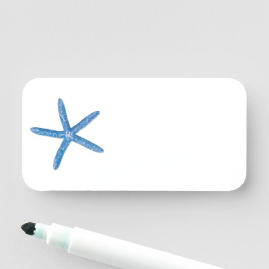 Blauwe staartvis naamplaatje (In situ)