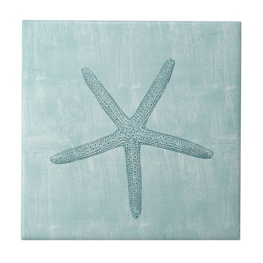 Blauwe staartvis tegeltje (Voorkant)