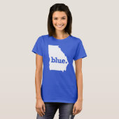 BLAUWE STAAT GEORGIA T-SHIRT (Voorkant volledig)