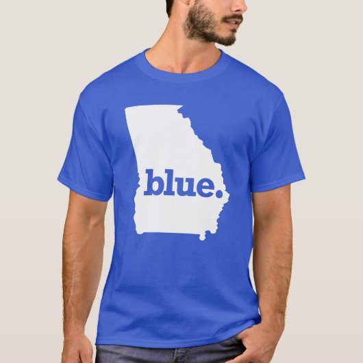 BLAUWE STAAT GEORGIA T-SHIRT (Voorkant)