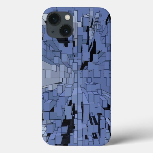 Blauwe stad Case-Mate iPhone case (Achterkant)