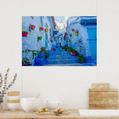 Blauwe stad, Chefchauan Poster (Keuken)