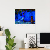 Blauwe stad poster (Thuiskantoor)