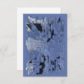 Blauwe stad save the date (Voorkant / Achterkant)