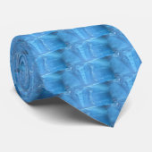 BLAUWE STADSBEVOLKING STROPDAS (Opgerold)