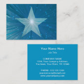 Blauwe Star-sjabloon Visitekaartje (Voorkant / Achterkant)