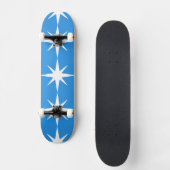 Blauwe starburst Skateboard (Voorkant)