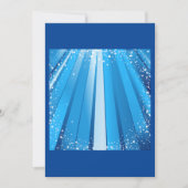 Blauwe Starburst Sparkle met stralende lichtstrale Kaart (Voorkant)