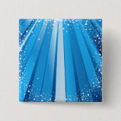 Blauwe Starburst Sparkle met stralende lichtstrale Vierkante Button 5,1 Cm (Voorkant)