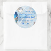 Blauwe Starfish Tropische kerstbruiloft labels (Tas)