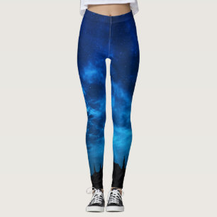 BLAUWE STARTEN IN EEN DARK EN BLAUWE SKY LEGGINGS