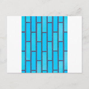 blauwe steen briefkaart