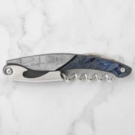 Blauwe steen gemarmerd patroon kurkentrekker