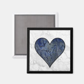 Blauwe steen gemarmerd patroon magneet (Voorkant / Achterkant)