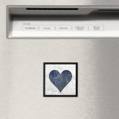 Blauwe steen gemarmerd patroon magneet (Insitu (Vaatwasser))