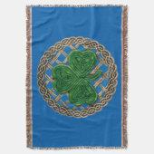 Blauwe steen op Keltische knollen Drow Blanket Deken (Voorkant Verticaal)