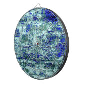 Blauwe steenbarsttexturen achtergrond dartbord (Voorkant Rechts)