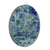 Blauwe steenbarsttexturen achtergrond dartbord (Voorkant Links)