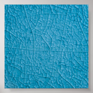 Blauwe steenscheuren poster