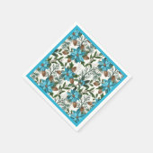 Blauwe stekels en pijnbomen servet (Hoek)