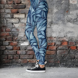 Blauwe stekken leggings