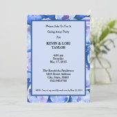 Blauwe stekkers Waterverf | Wegpartij Kaart (Staand voorkant)