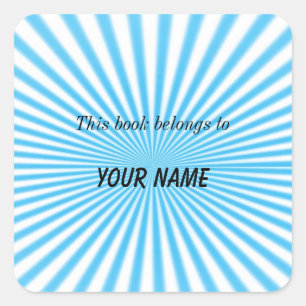 blauwe ster explosie cool ontwerp vierkante sticker