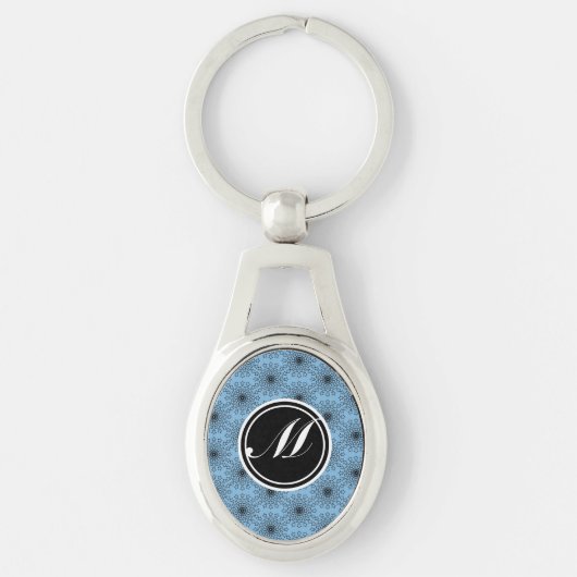 Blauwe ster Kaleidoscoop Sleutelhanger (Voorkant)